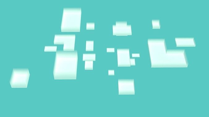 Minecraft Clouds Low-poly 3D model
