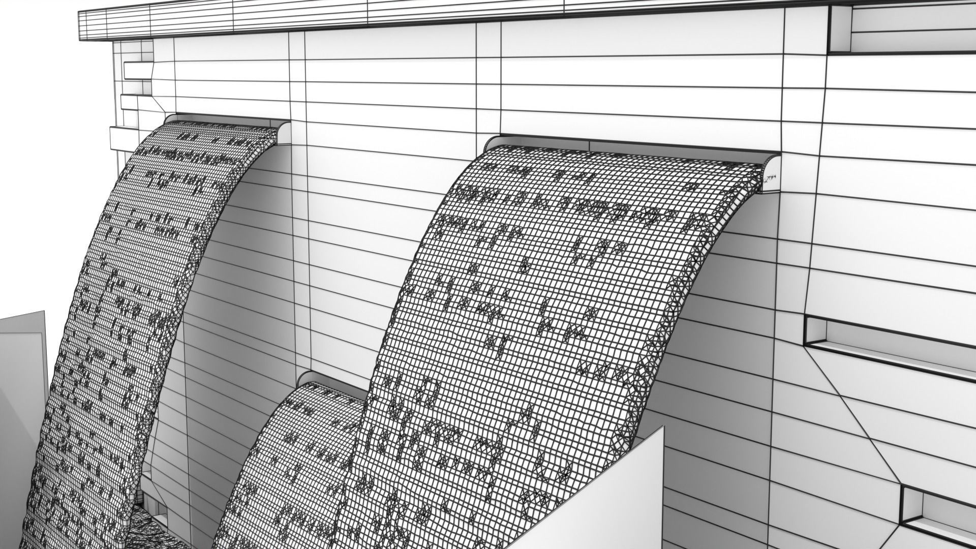 Fountain - Stone Wall 3D model_9