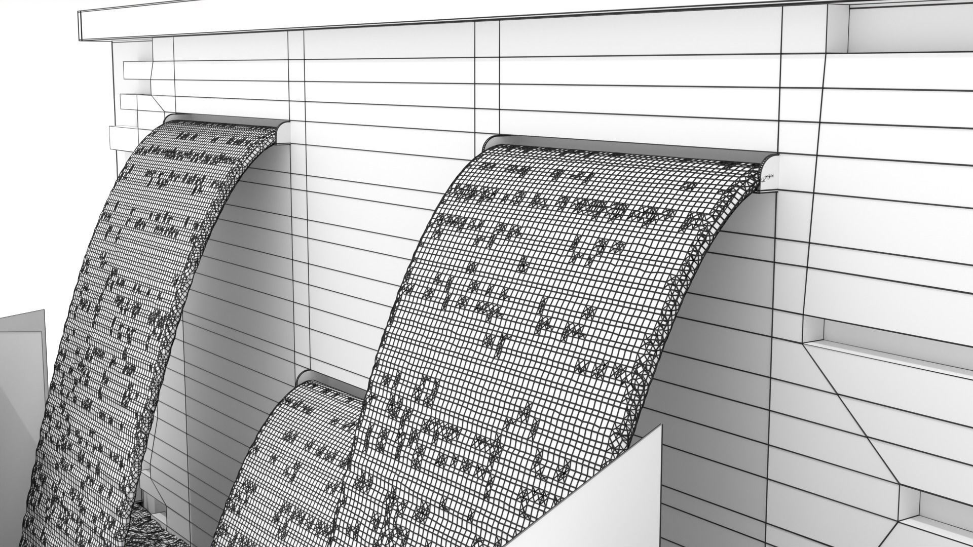 Fountain - Stone Wall 3D model_10