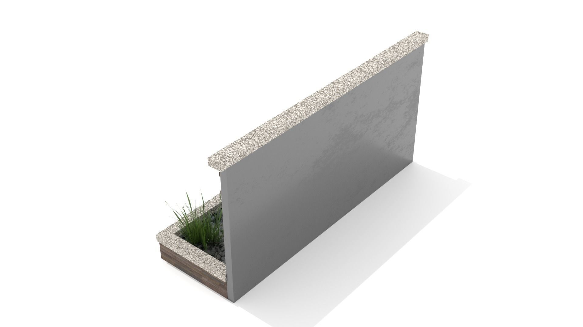 Fountain - Stone Wall 3D model_1