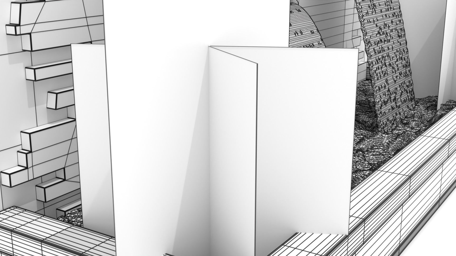 Fountain - Stone Wall 3D model_11