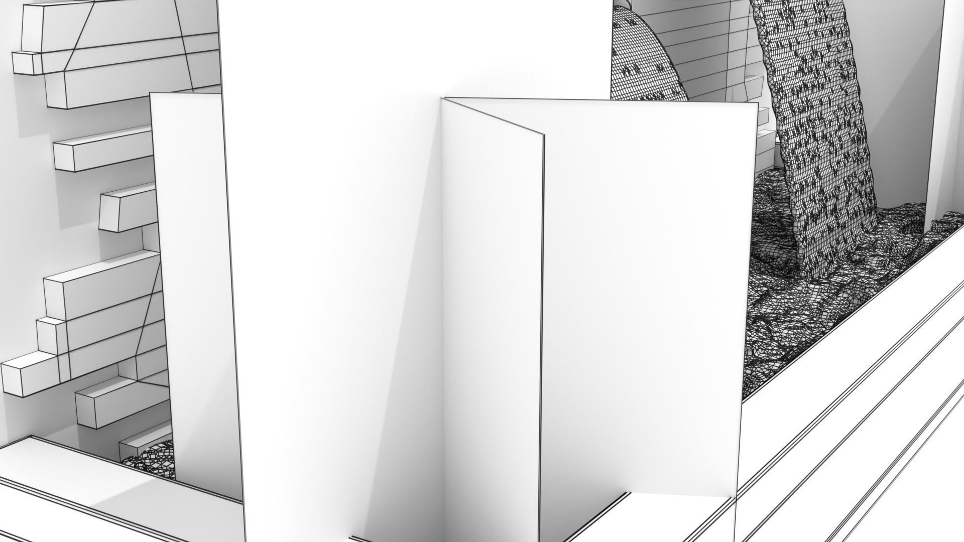 Fountain - Stone Wall 3D model_12