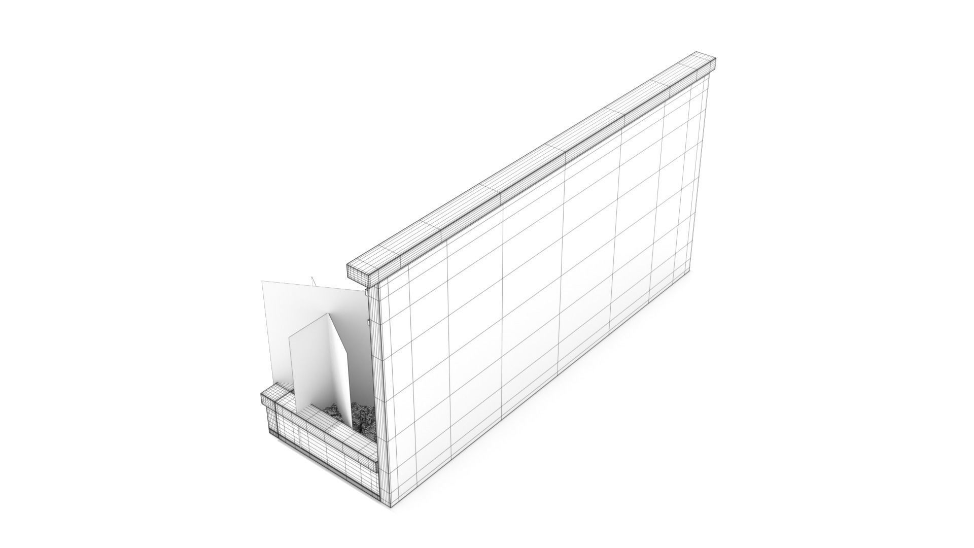 Fountain - Stone Wall 3D model_7