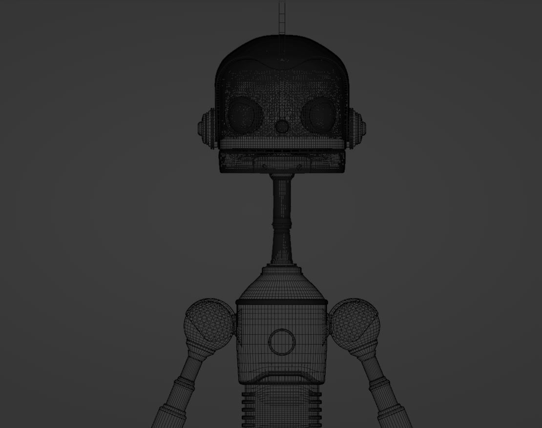 Rodney Copperbottom and wondebot robot Low Poly Low-poly 3D model_8