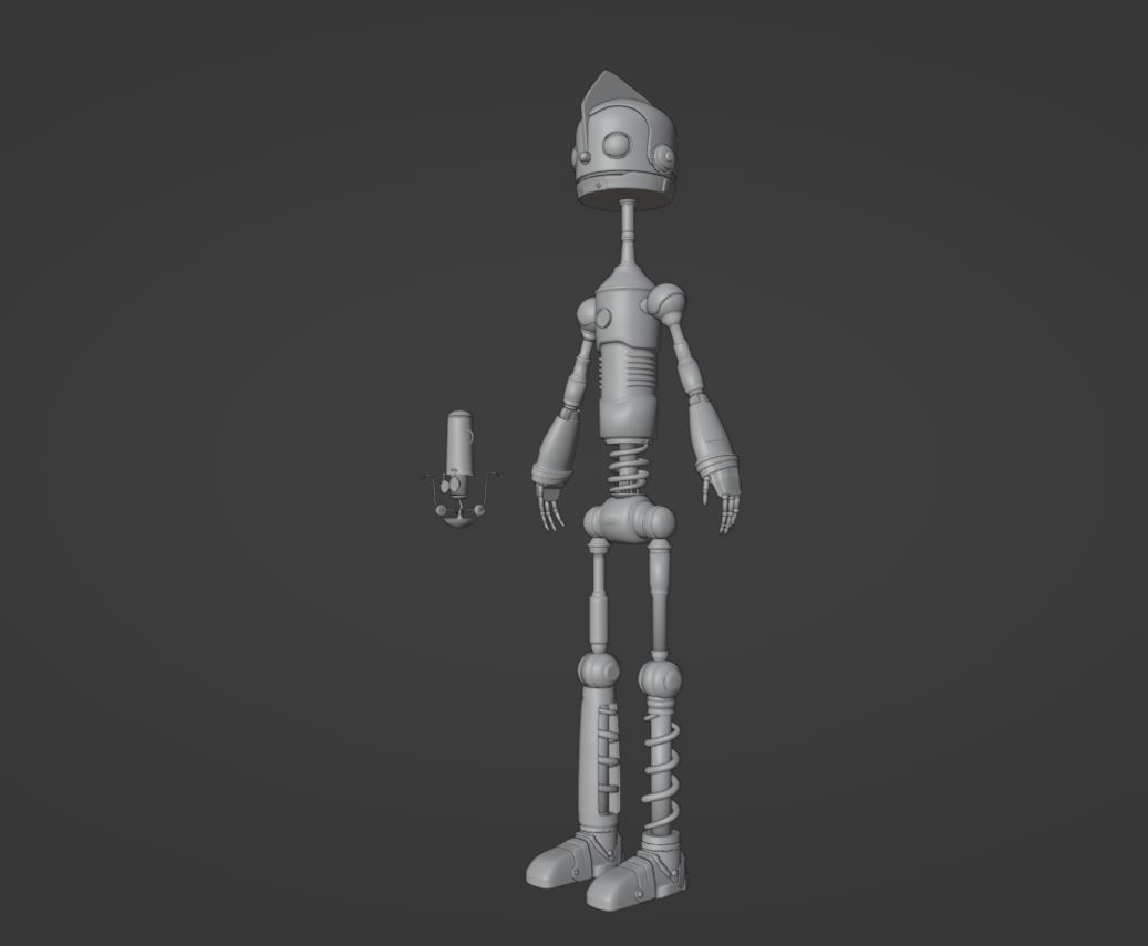 Rodney Copperbottom and wondebot robot Low Poly Low-poly 3D model_4