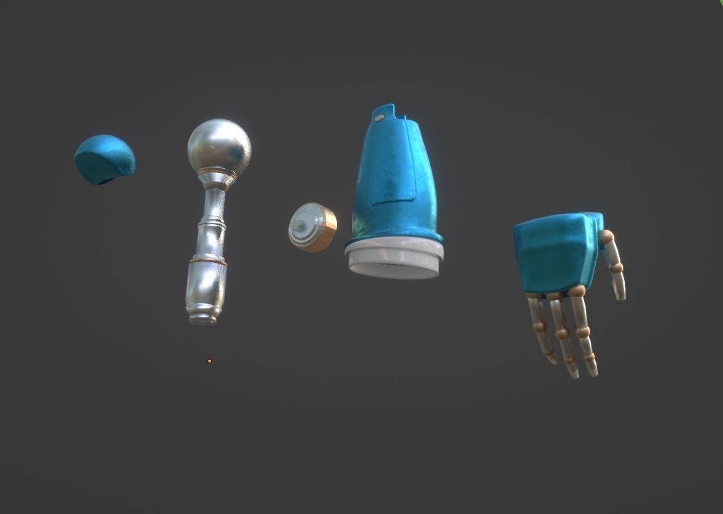 Rodney Copperbottom and wondebot robot Low Poly Low-poly 3D model_11