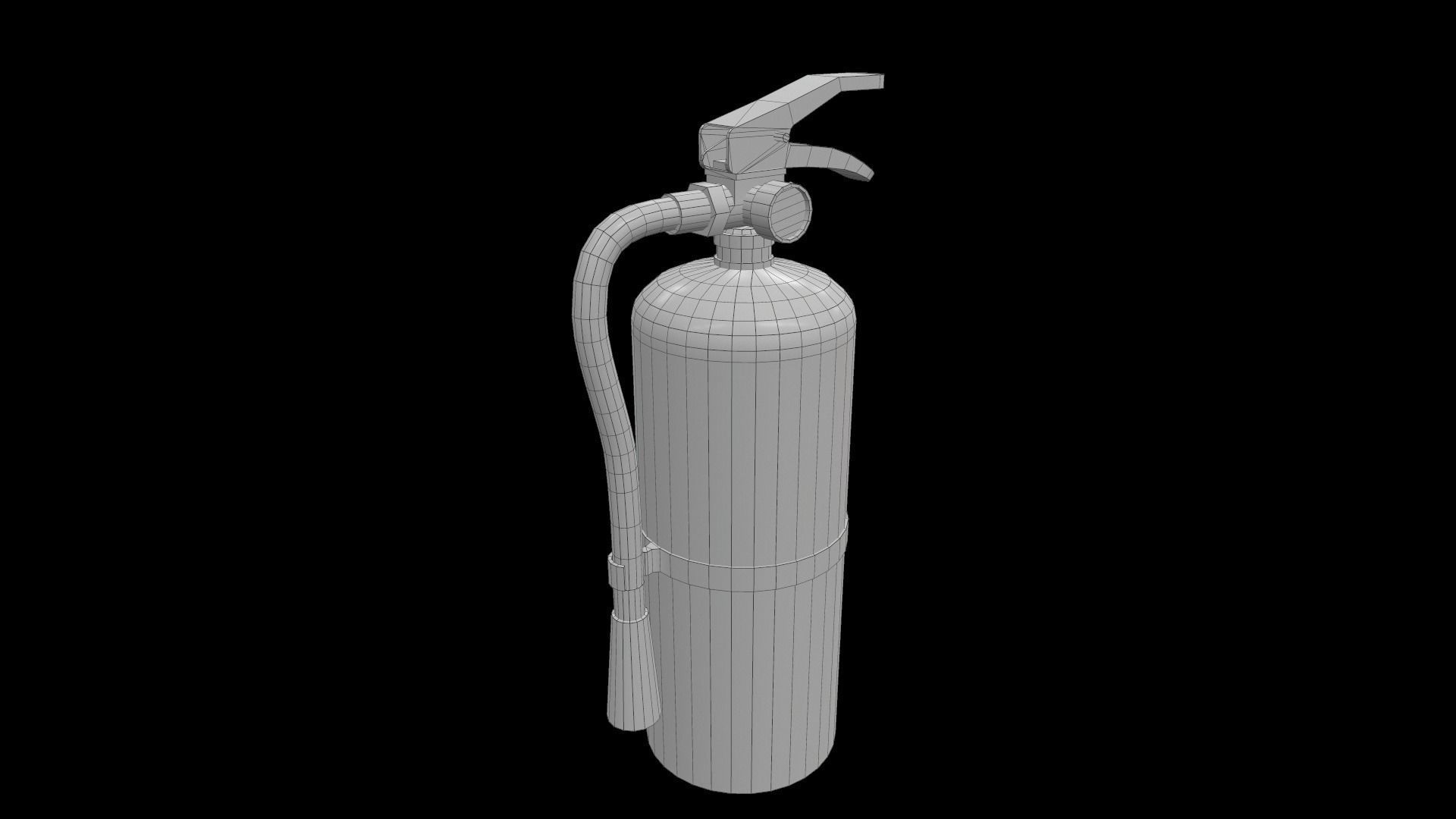 Fire Extinguisher Foam Low-poly 3D model_12