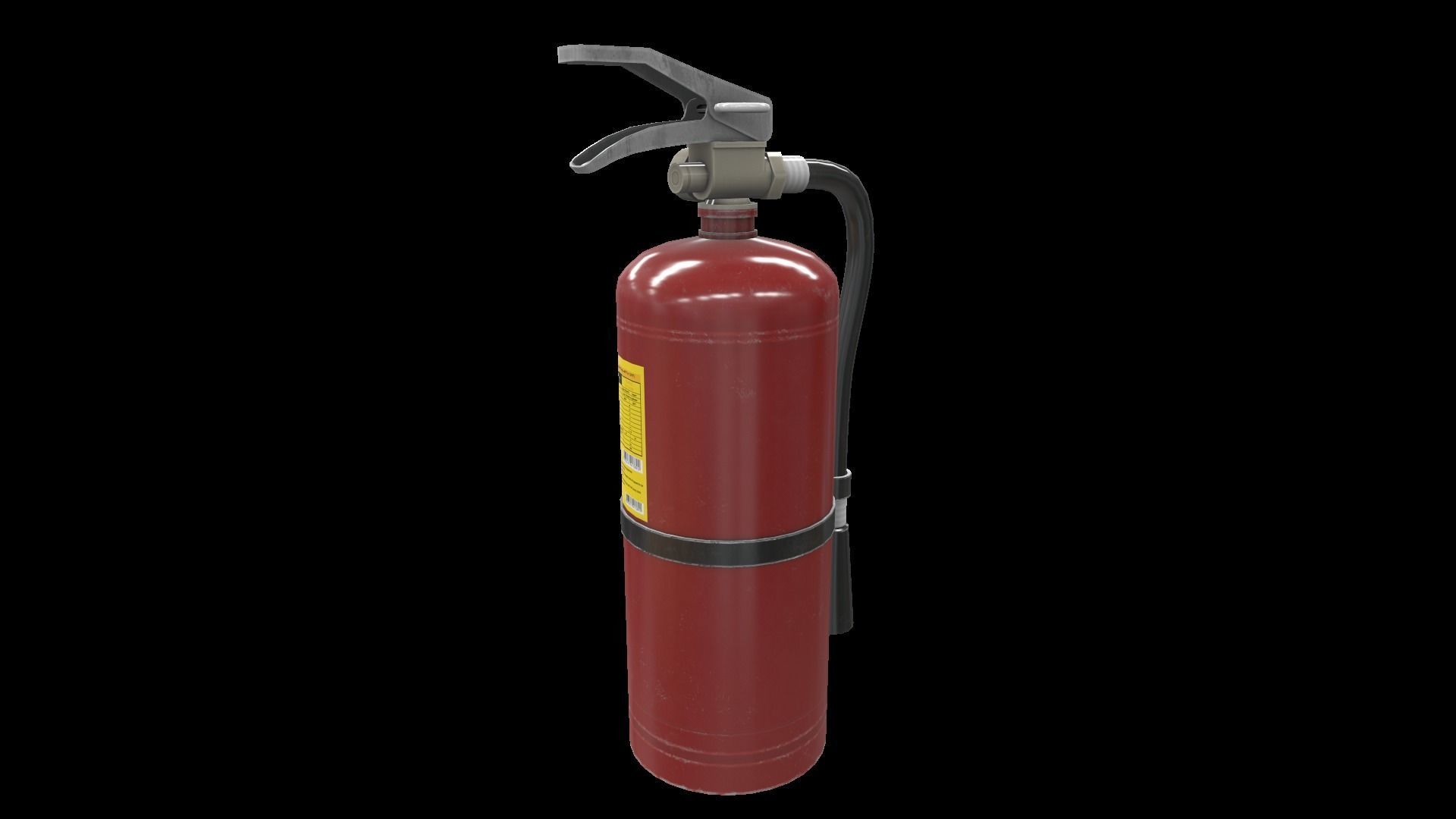 Fire Extinguisher Foam Low-poly 3D model_6