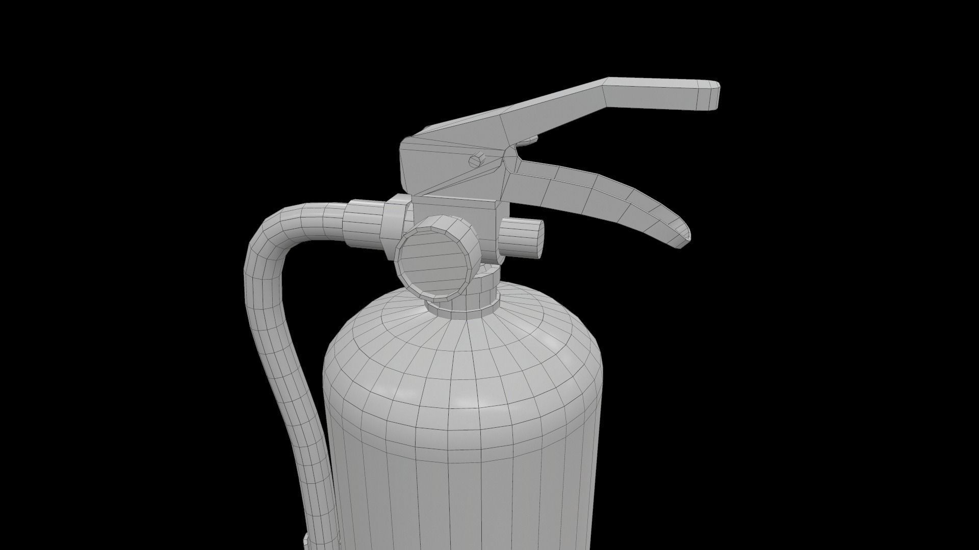 Fire Extinguisher Foam Low-poly 3D model_15