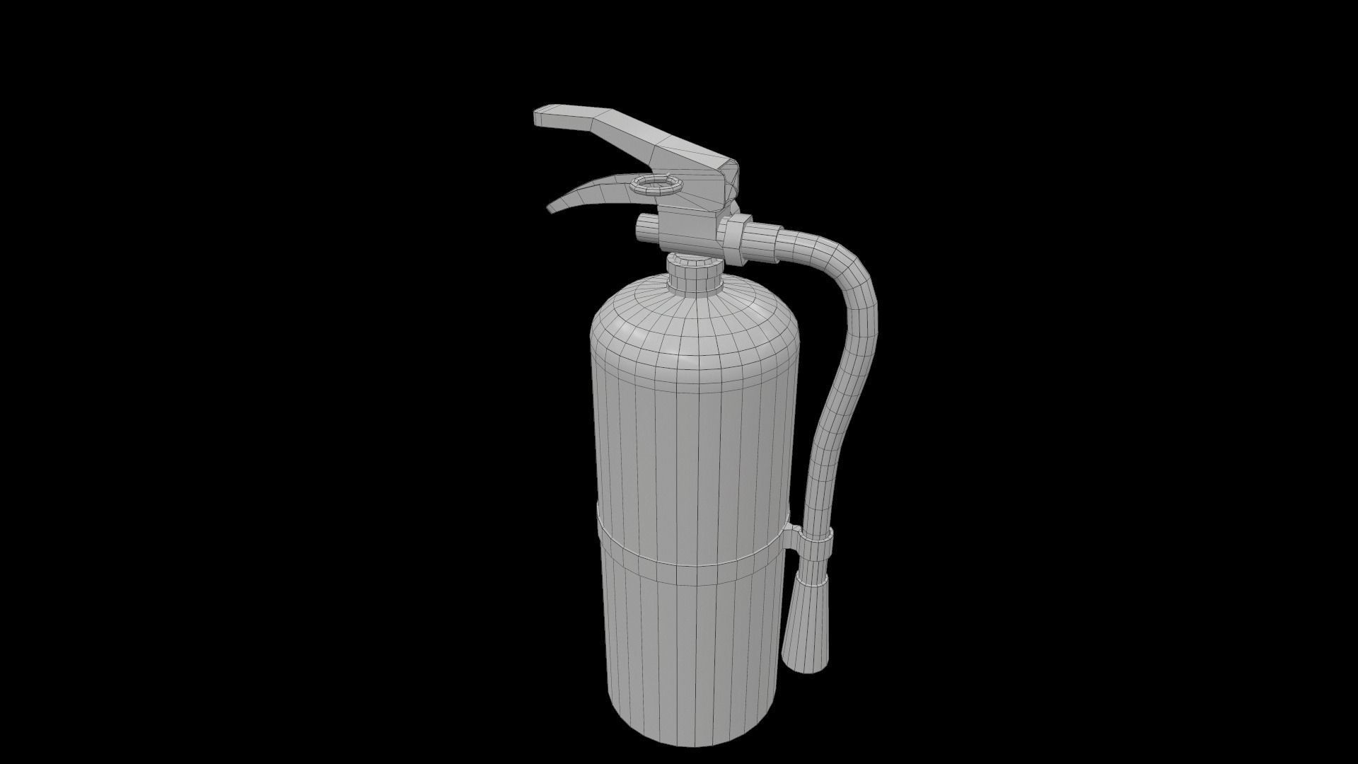 Fire Extinguisher Foam Low-poly 3D model_16