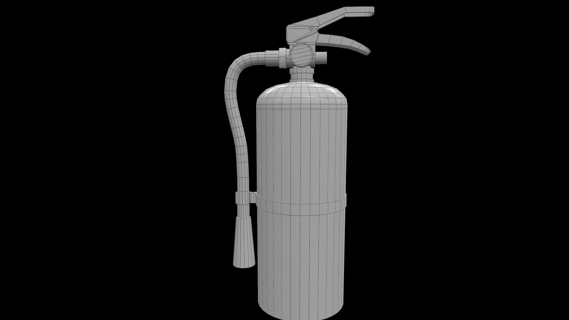 Fire Extinguisher Foam Low-poly 3D model_13