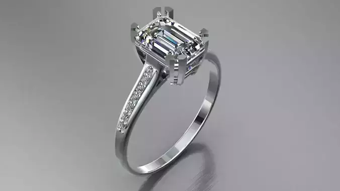 Solitarie Ring - 02 - Ready to Print