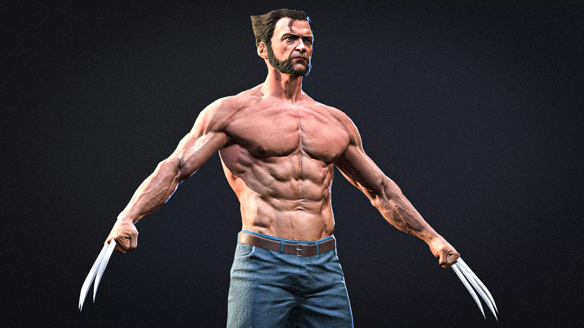 Wolverine Low-poly 3D model