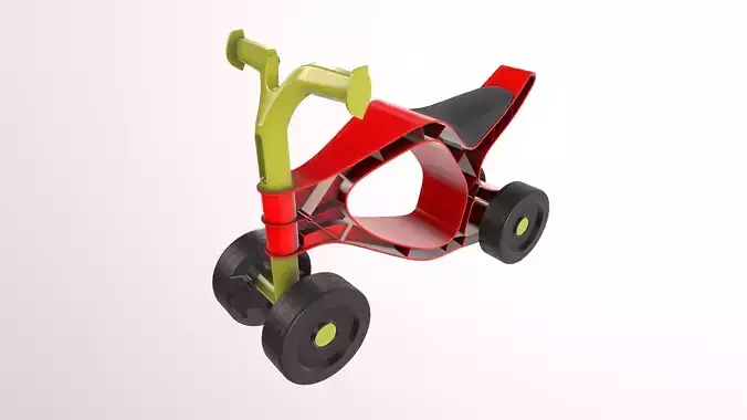 Kids Four Wheel Cycle 3D Model VR