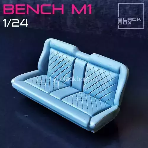 PICK UP TRUCK BENCH M1 FOR DIECAST AND MODELKITS 1-24th 3D print model