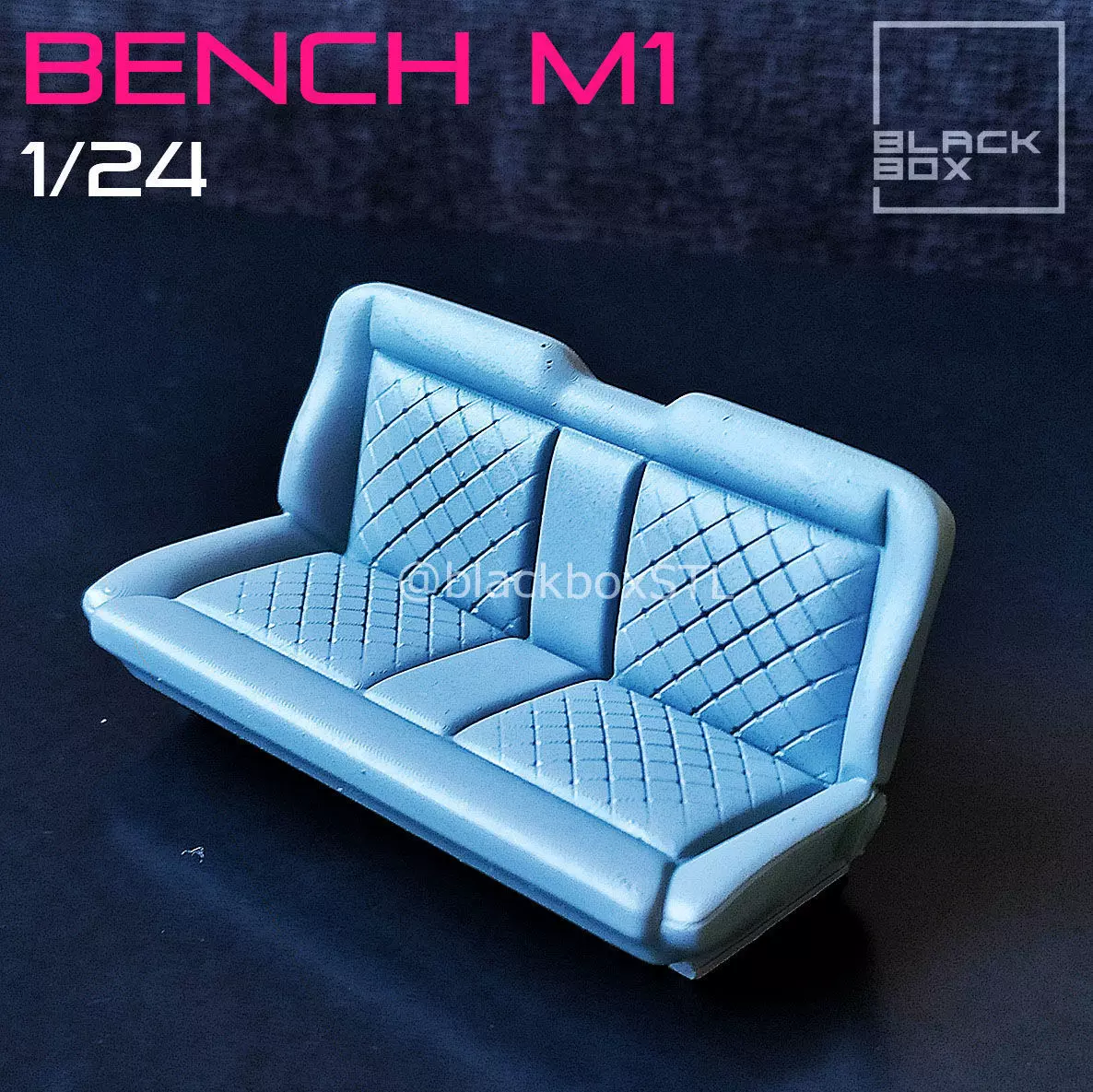 PICK UP TRUCK BENCH M1 FOR DIECAST AND MODELKITS 1-24th 3D print model_0