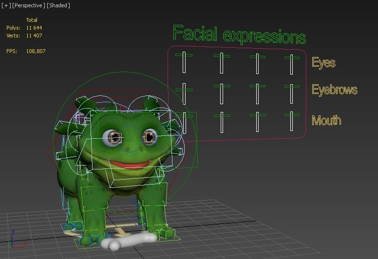 cartoon dino dog Low-poly 3D model_12