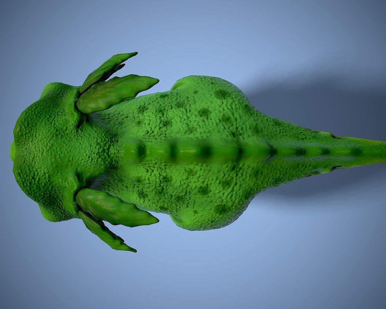 cartoon dino dog Low-poly 3D model_4