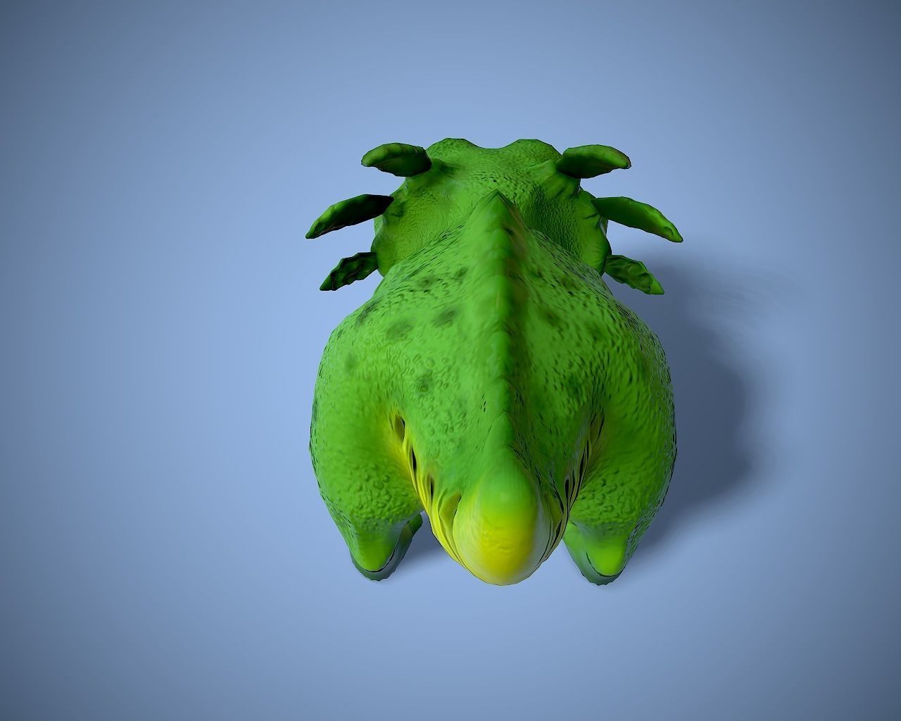 cartoon dino dog Low-poly 3D model_8