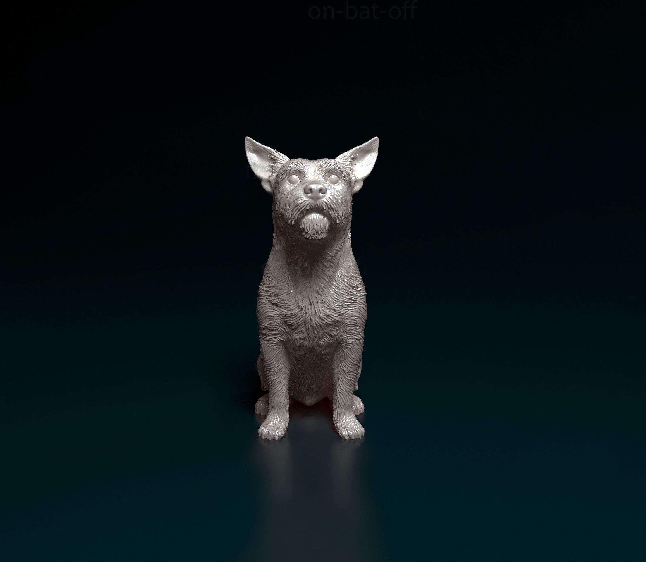 Jack Russell wire haired 3D print model_4
