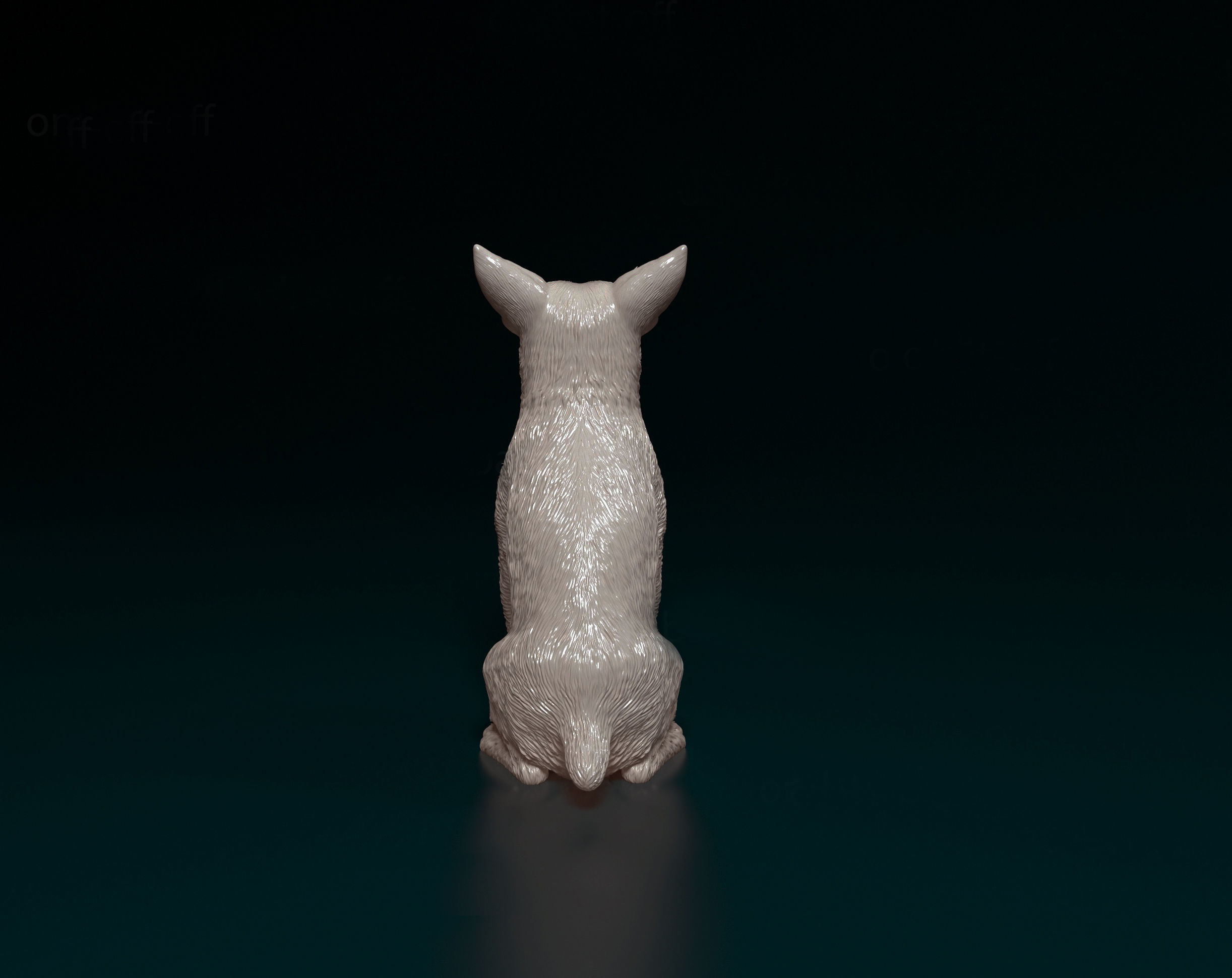Jack Russell wire haired 3D print model_2
