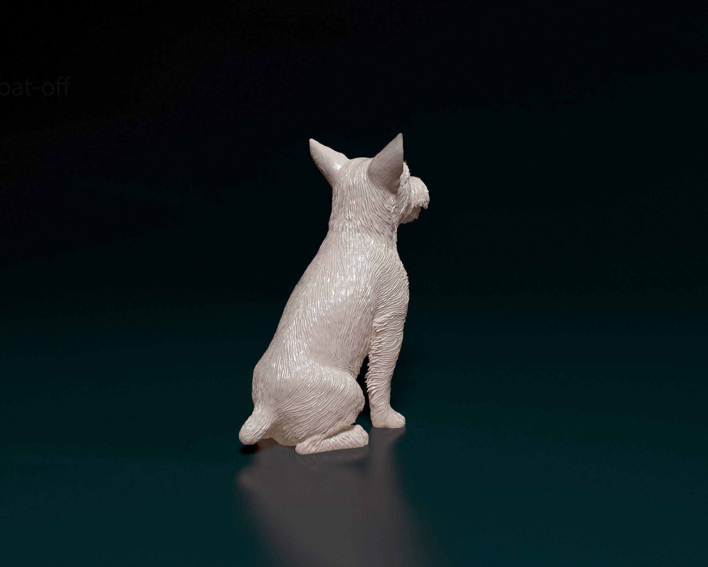 Jack Russell wire haired 3D print model_5