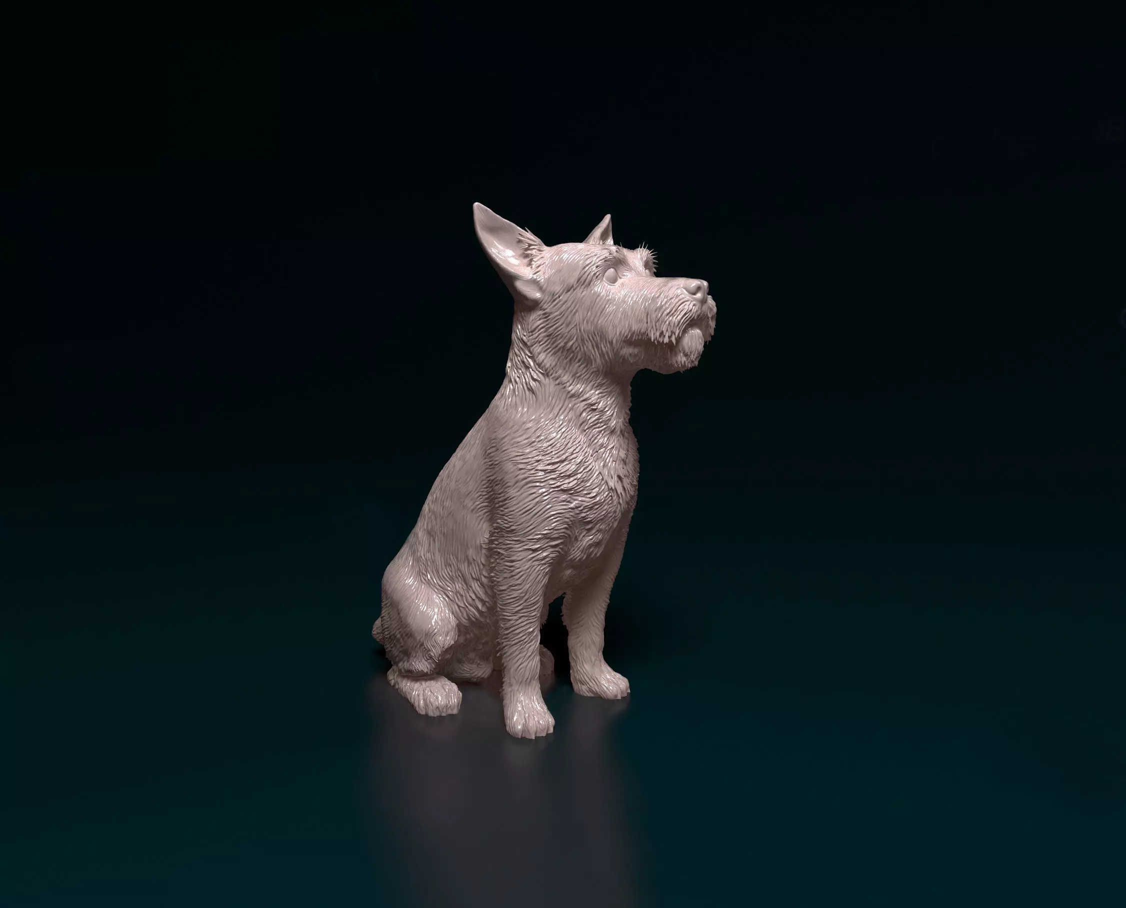 Jack Russell wire haired 3D print model_0