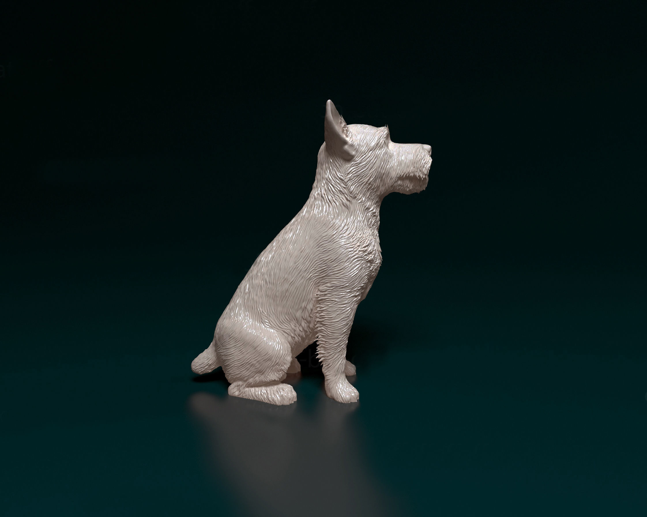 Jack Russell wire haired 3D print model_1