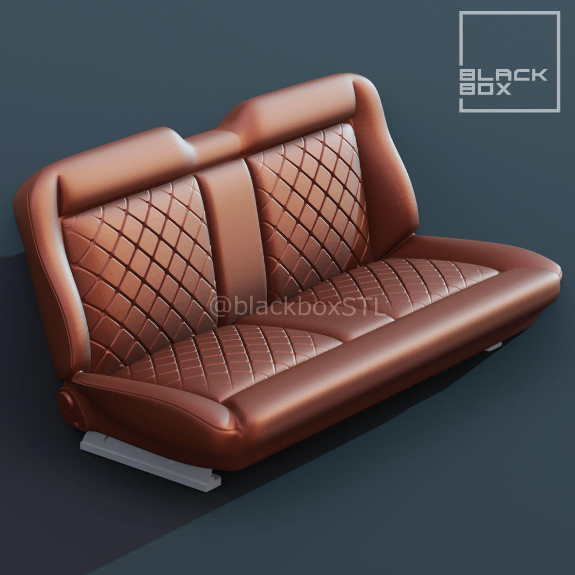 PICK UP TRUCK BENCH M2 Stripes FOR DIECAST AND MODELKITS 1-24th 3D print model_4