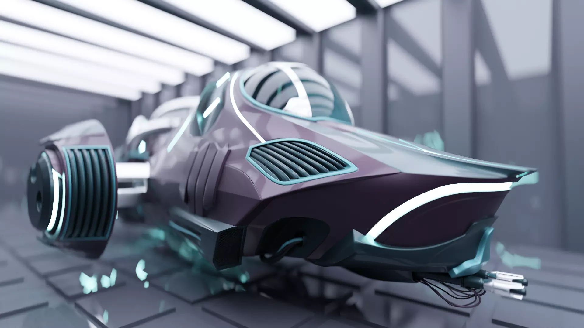 Spaceship futuristic spacecraft Free 3D model