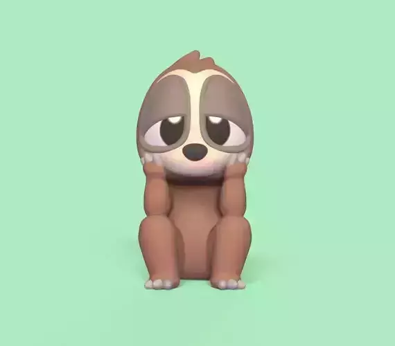 Thoughtful Sloth 3D print model