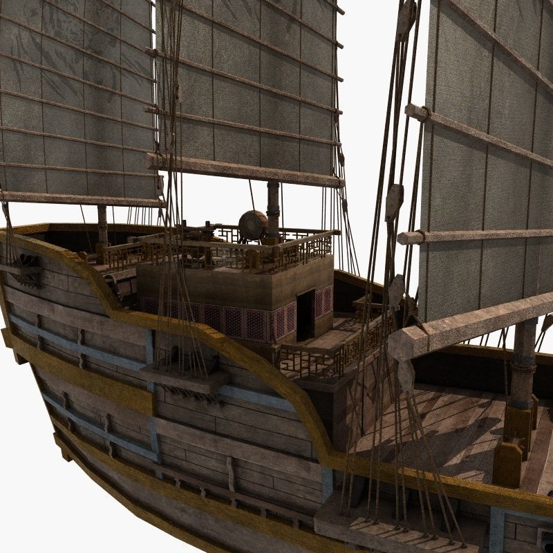 Chinese Ancient warships 3D model_13