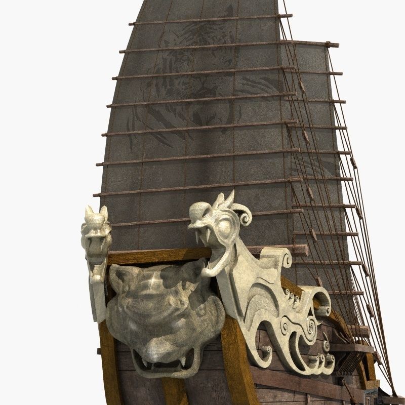 Chinese Ancient warships 3D model_7