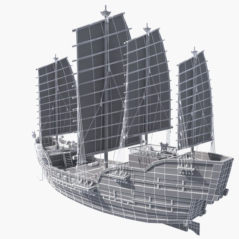 Chinese Ancient warships 3D model_21