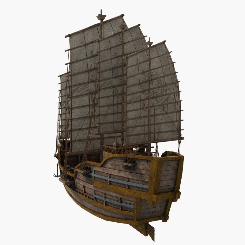Chinese Ancient warships 3D model_6