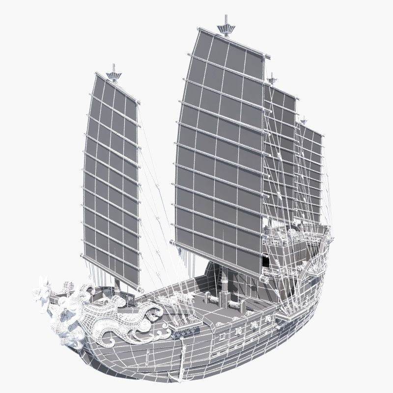 Chinese Ancient warships 3D model_18