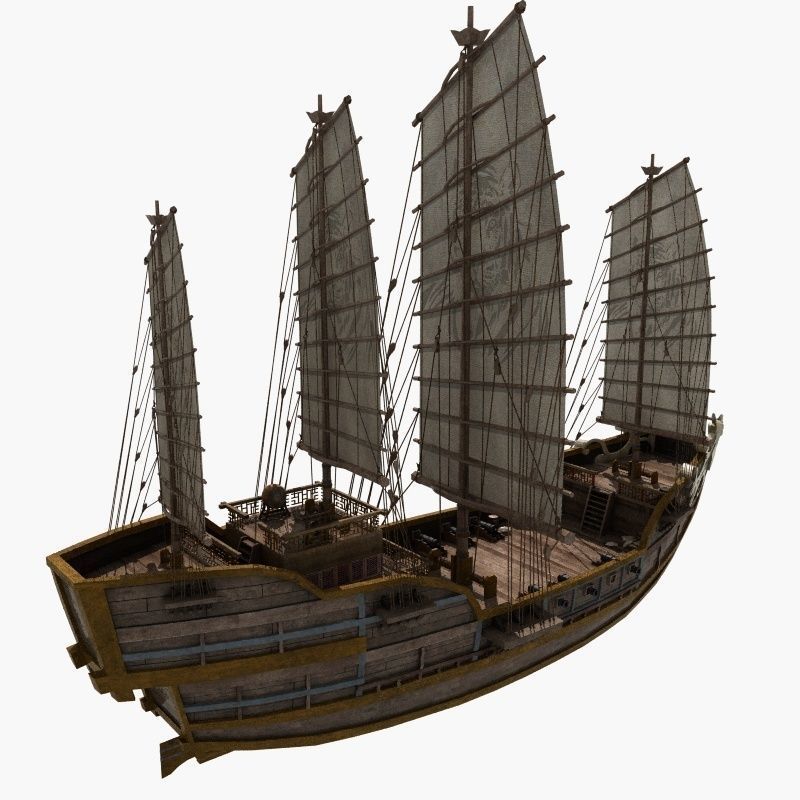 Chinese Ancient warships 3D model_4