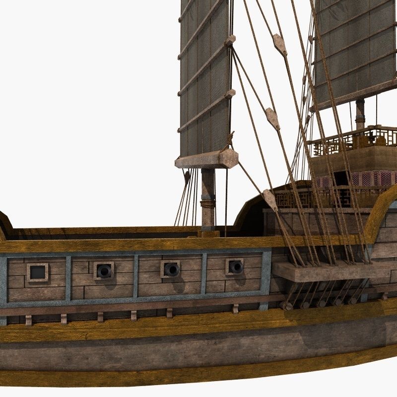 Chinese Ancient warships 3D model_10