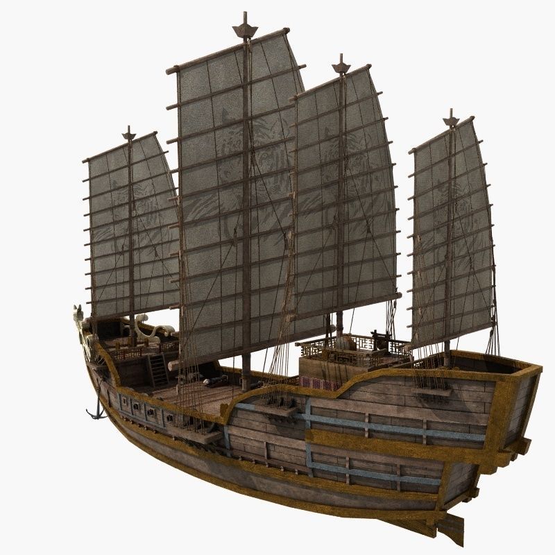 Chinese Ancient warships 3D model_5