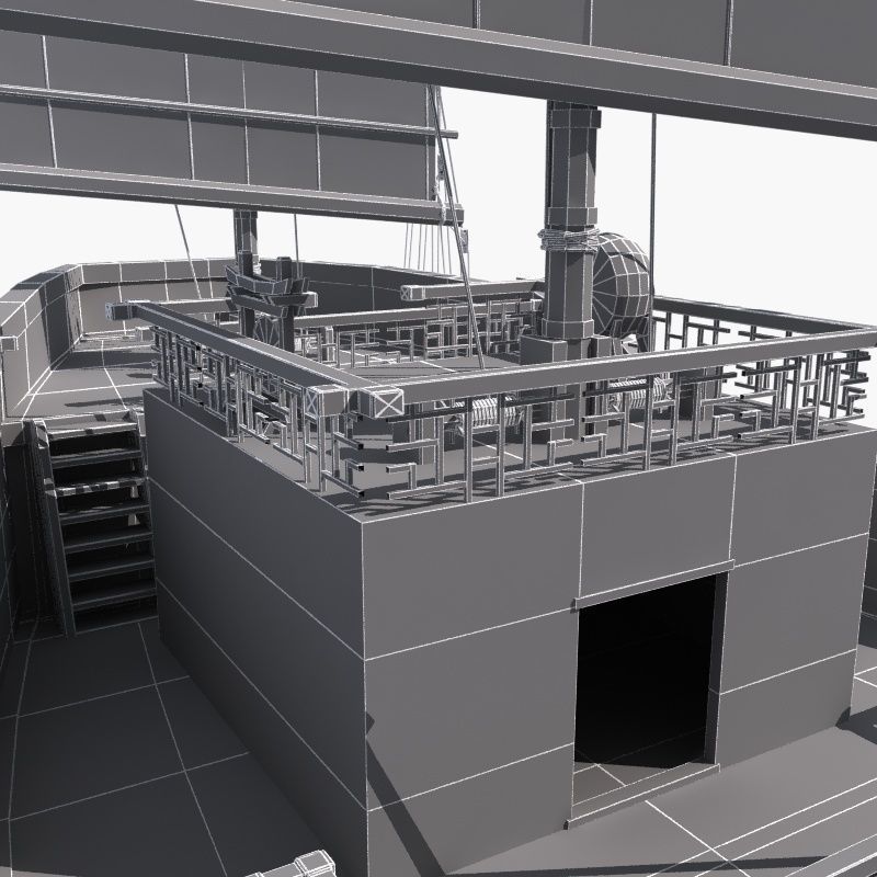 Chinese Ancient warships 3D model_27