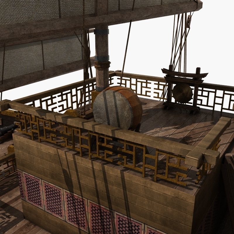 Chinese Ancient warships 3D model_15