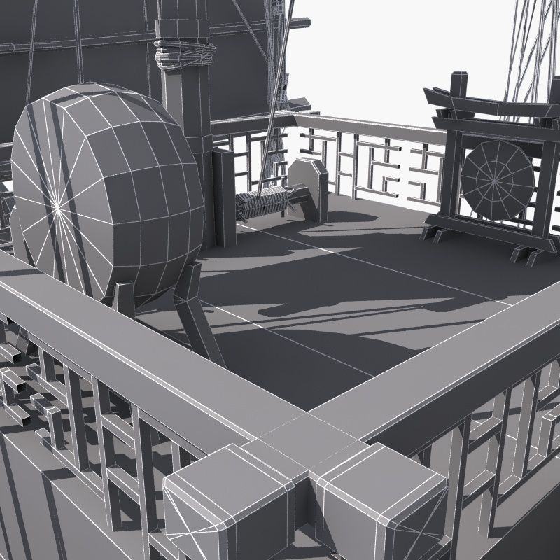 Chinese Ancient warships 3D model_28