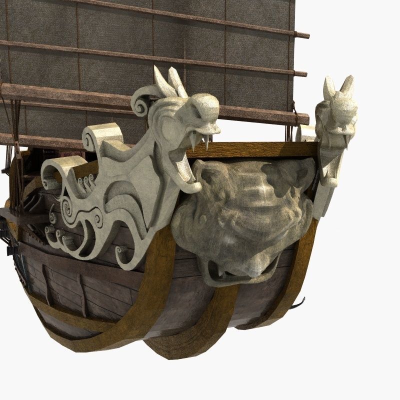 Chinese Ancient warships 3D model_16