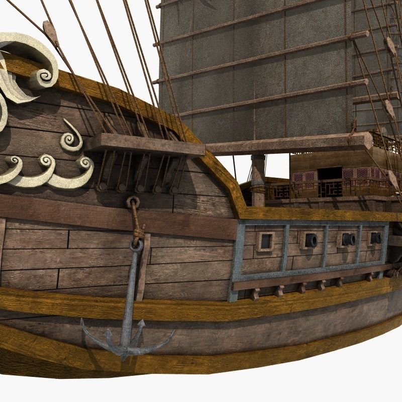 Chinese Ancient warships 3D model_9