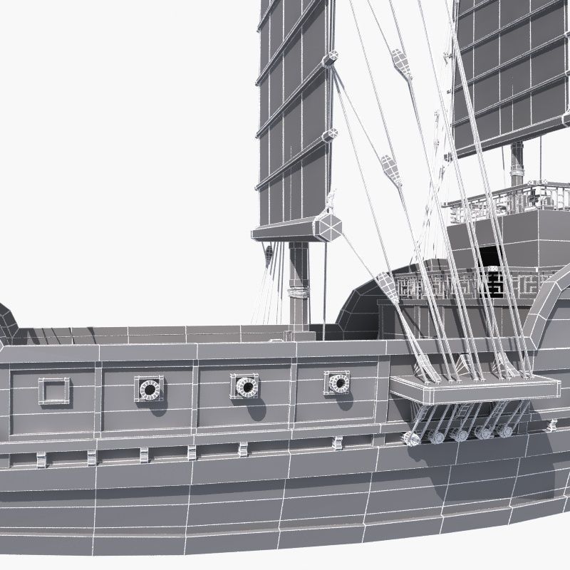 Chinese Ancient warships 3D model_25