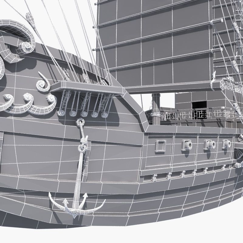 Chinese Ancient warships 3D model_24