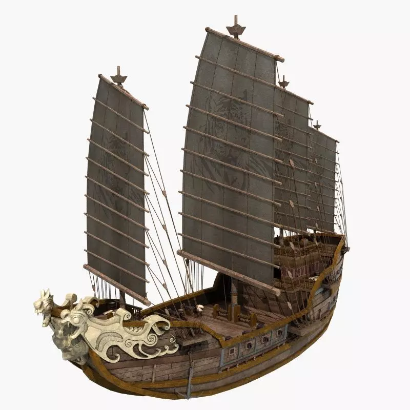 Chinese Ancient warships 3D model_0