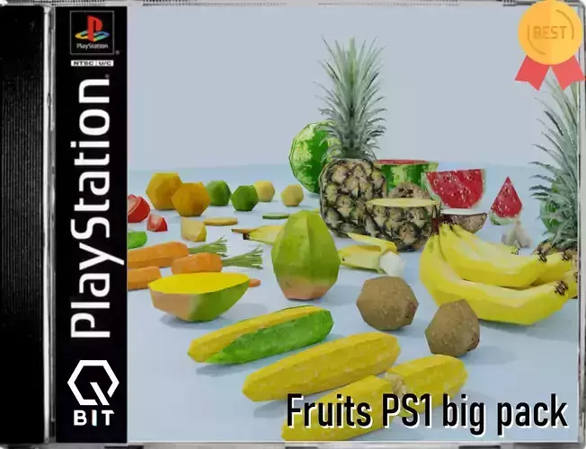 Fruits in ps1 style big pak