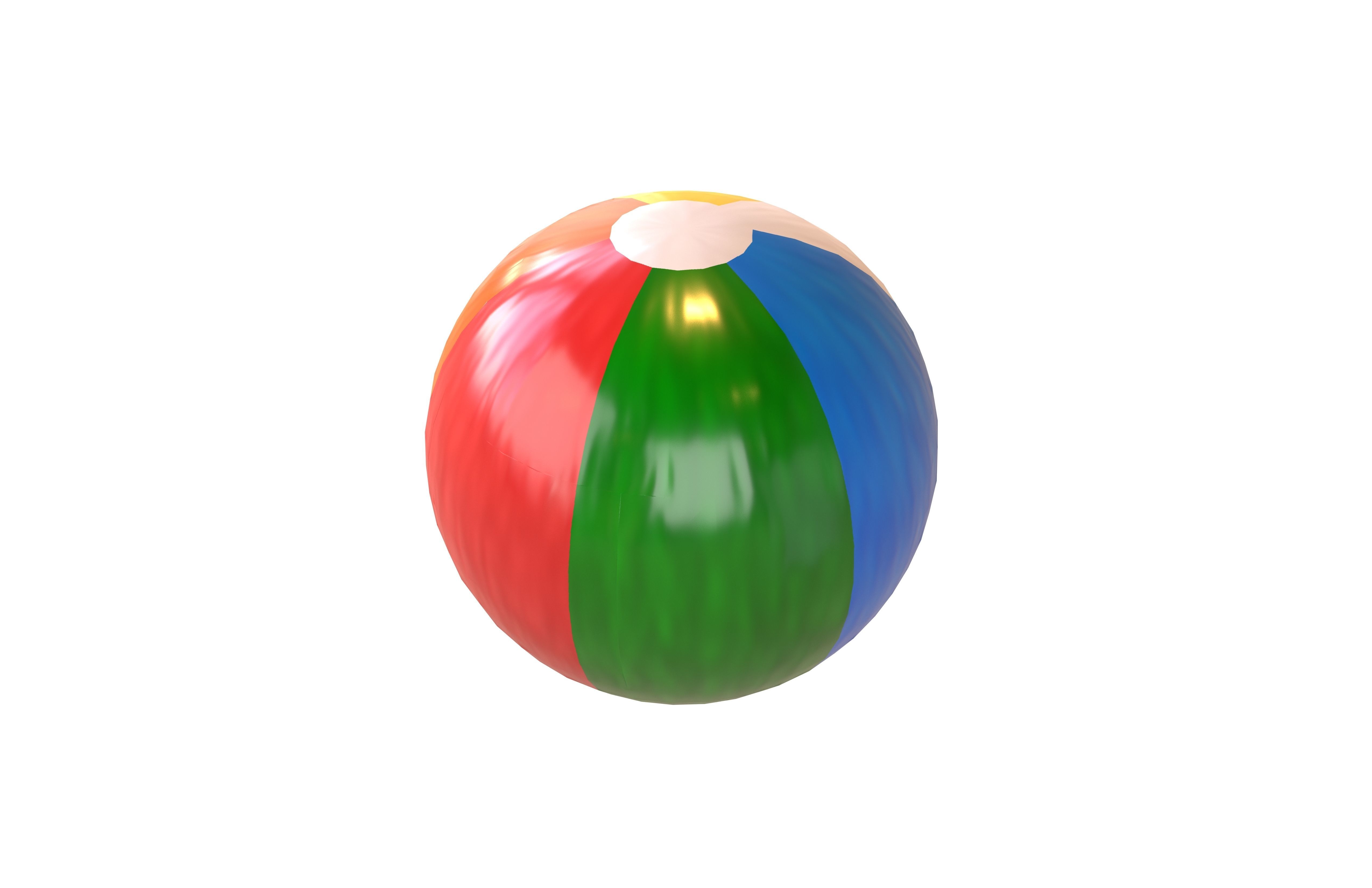 Beach Ball v1 003 Low-poly 3D model_1
