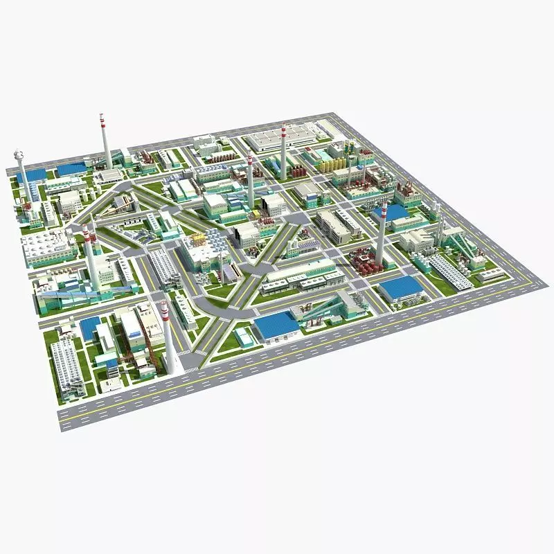 Thermal Power Plant 3D model